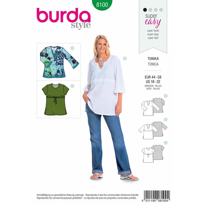 Kroj Burda, tunika, 8100
