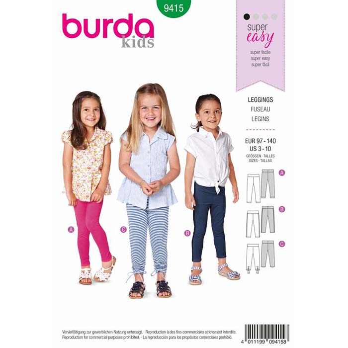 Kroj Burda, dekliške pajkice, 9415