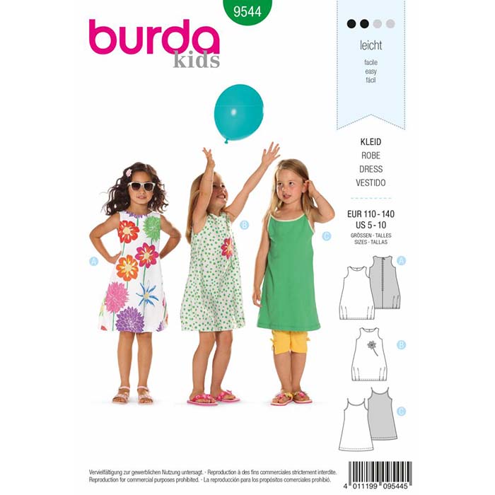 Kroj Burda, poletna obleka, 9544