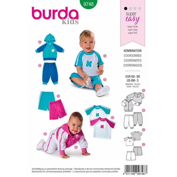 Kroj Burda, športni komplet, 9748