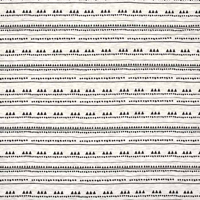 Sweatshirtstoff, flauschig, geometrisch, 21729-001, schwarz