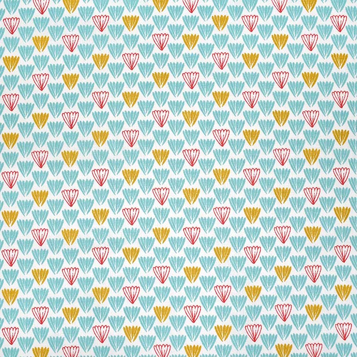 Baumwolle, Popeline, Natur, 23762-1, türkis