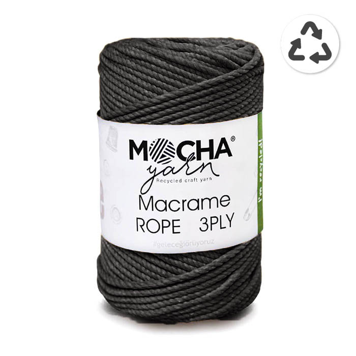 Preja, Macrame Rope 2 mm, 24317-08, temno rjava