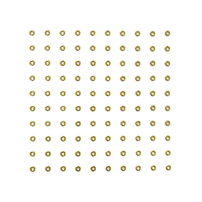 Applikation, Niete, 100 Stck., 28178-100, golden