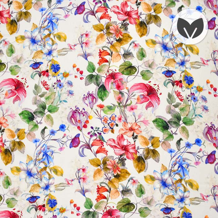 Gewebe, Viskose, digital, floral, 28470-001