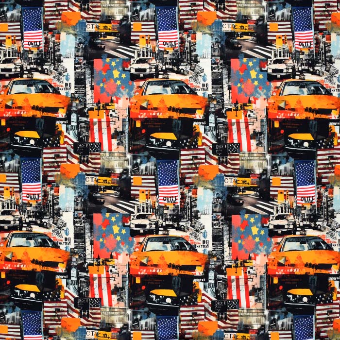 Jersey, Baumwolle, digital, Stadt, 28533