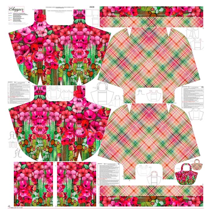 Deko, Druck, digital, floral, Tasche, 28985