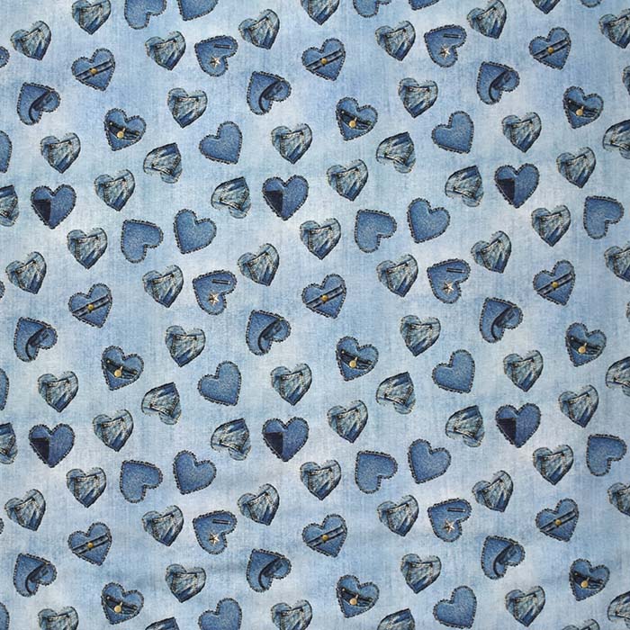 Jersey, Baumwolle, digital, Herzen, 29101-09, blau