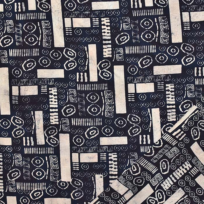 Gewebe, Viskose, beidseitig, Batik, 29211-001, schwarz-beige