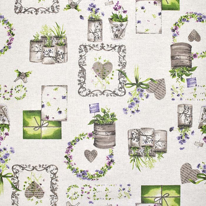 Deko, Druck, imprägniert, pflanzlich, 29349