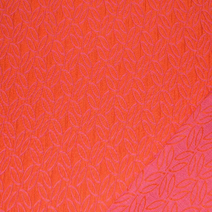 Jacquard, beidseitig, Natur, 29325-23, rosa-orange