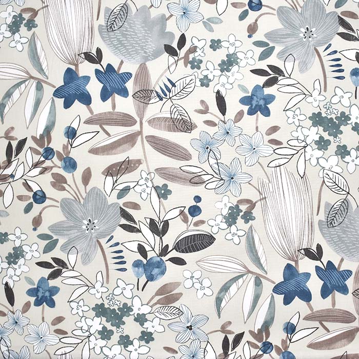 Deko, Druck, imprägniert, floral, 29360