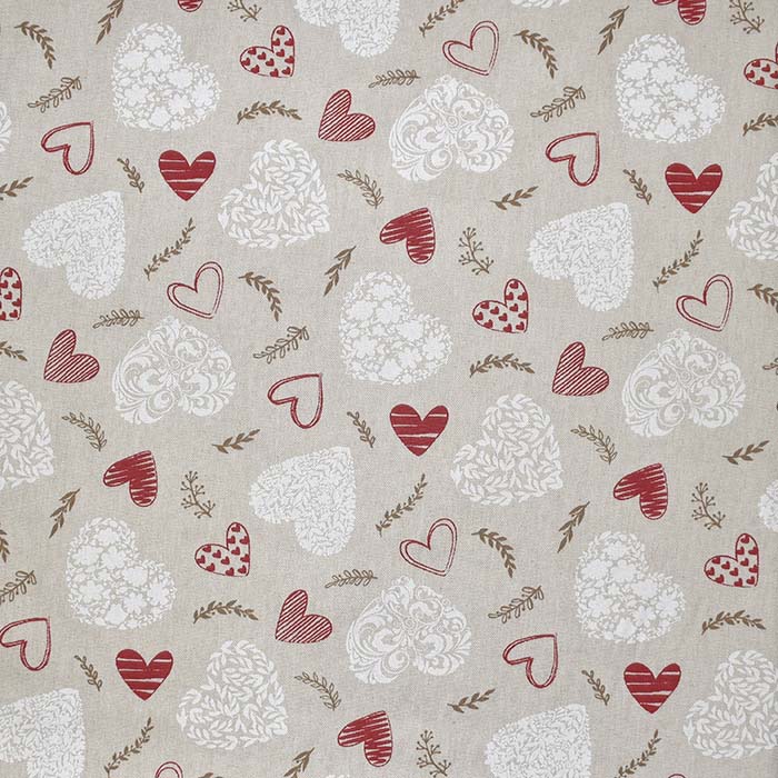 Deko, Druck, imprägniert, Herzen, 29432-120