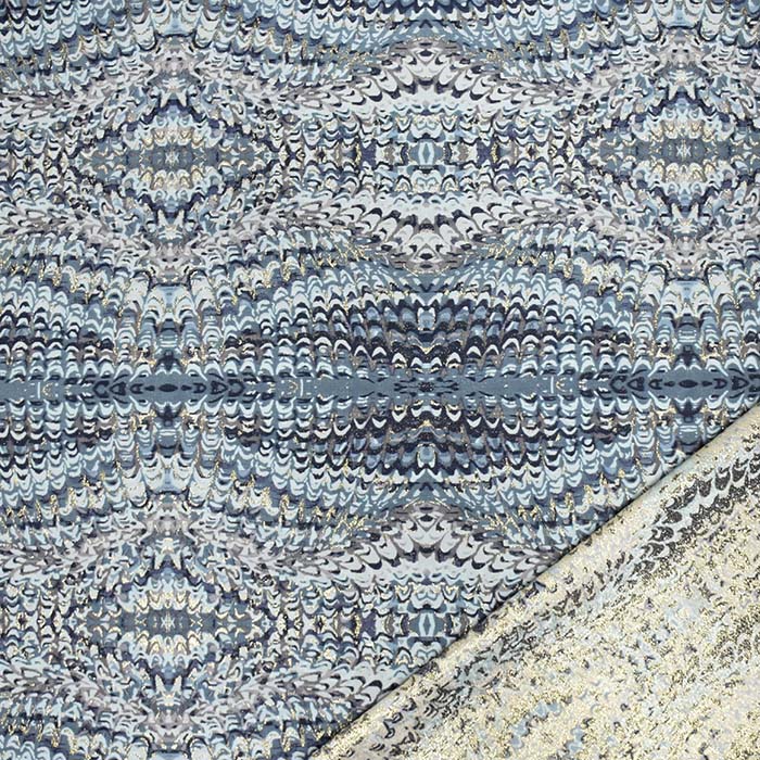 Jacquard, beidseitig, abstrakt, 29504-001, blau