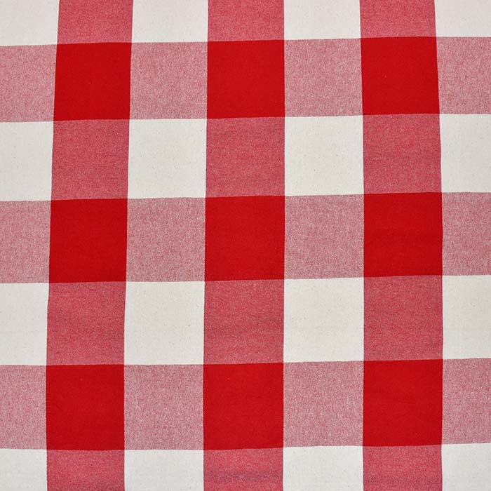 Deko, bombaž, karo, 29610-5, rdeča