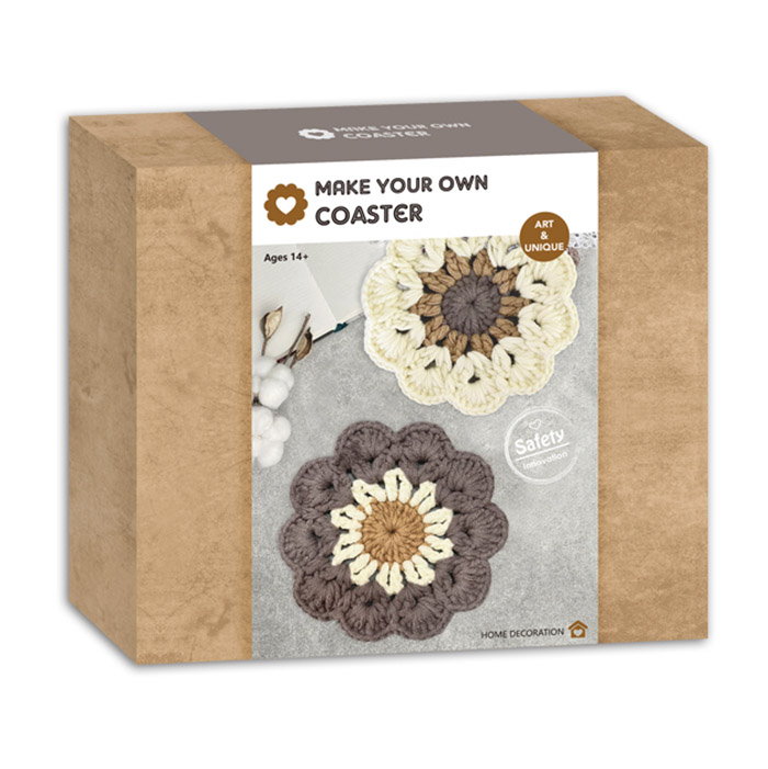 DIY-Set zum Häkeln Untersetzer, 29635-19, Bastelgeschenke