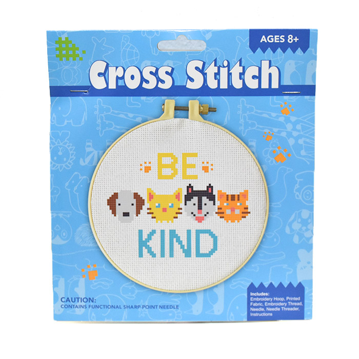 DIY-Set zum Sticken Tiere, 29639-32, Bastelset