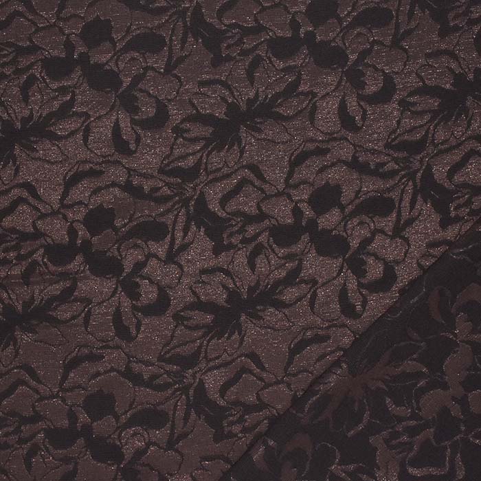 Gewebe, Viskose, floral, 29740-6, braun