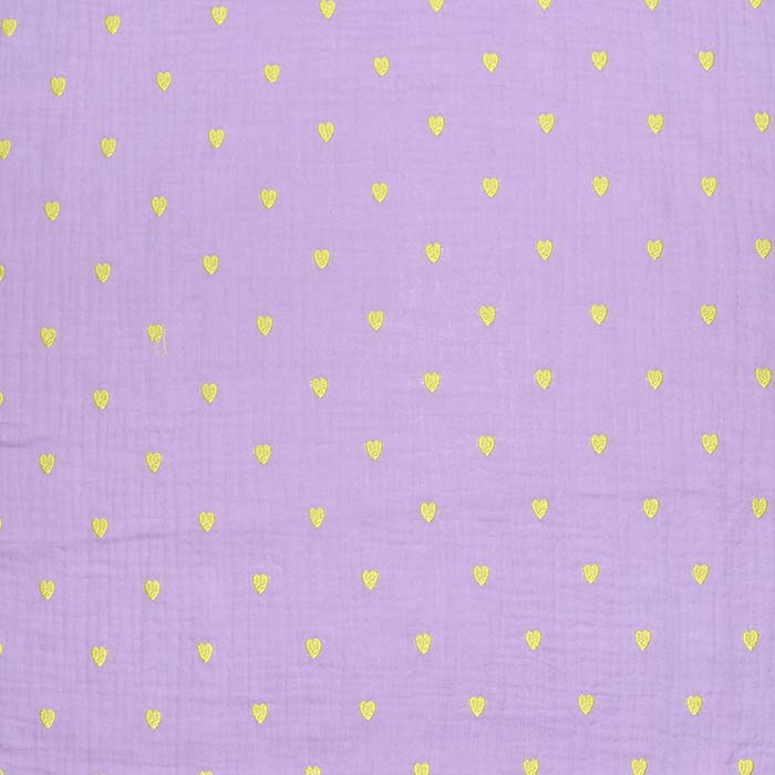 Musselin, doppelt, Stickerei, Herzen, 29783-001