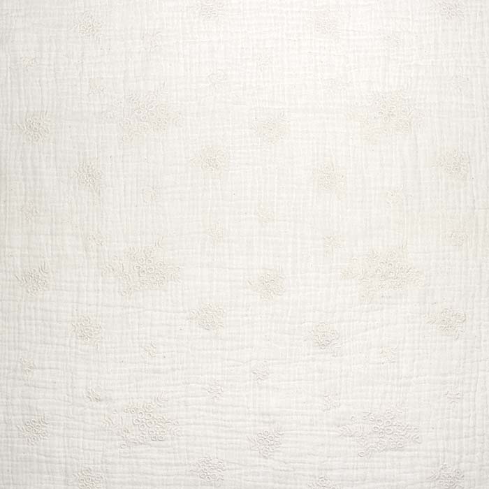 Musselin, doppelt, Stickerei, floral, 29788-002, sahne