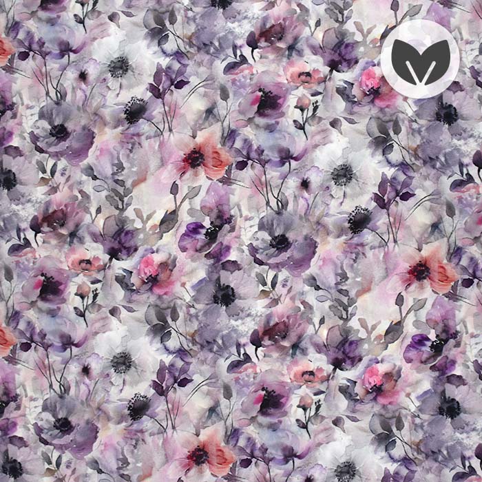 Gewebe, Viskose, digital, floral, 29790-001