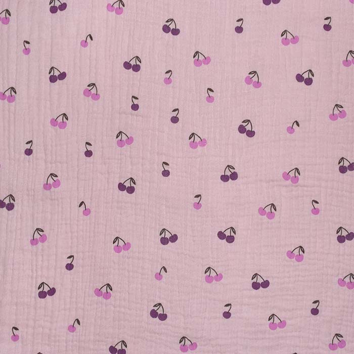 Musselin, doppelt, Obst, 29793-015, rosa