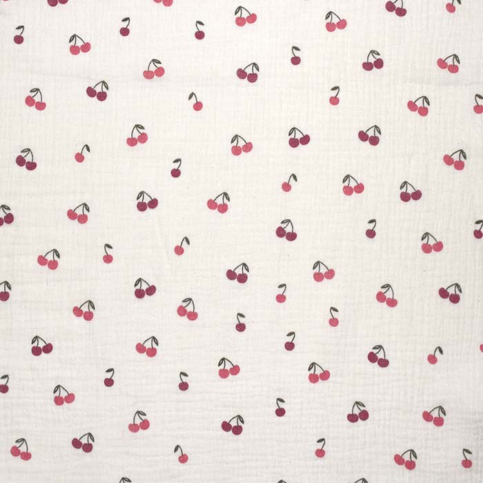 Musselin, doppelt, Obst, 29793-062, beige