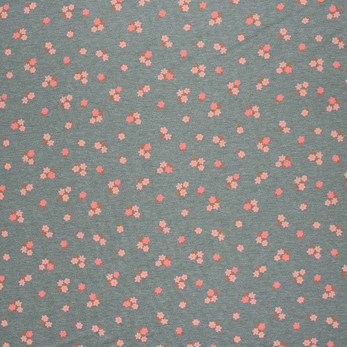 Jersey, floral, 29802-017, mintgrün