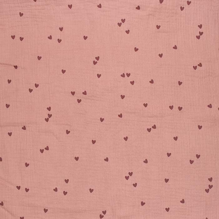 Musselin, doppelt, Herzen, 29811-050, aprikose