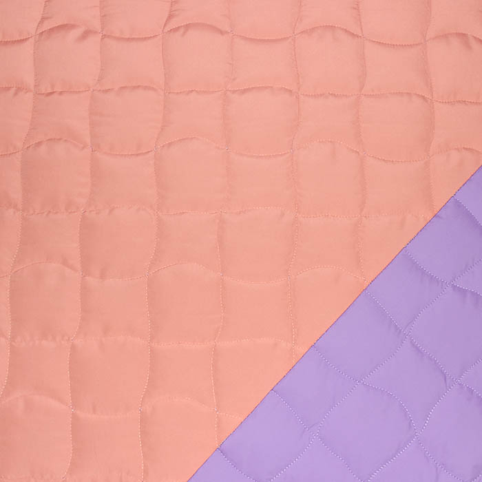 Steppstoff, geometrisch, 29819-004, violett-aprikose