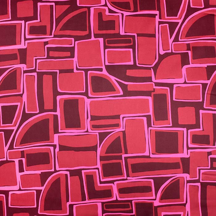 Satin, Baumwolle, geometrisch, 29820-002, bordeaux