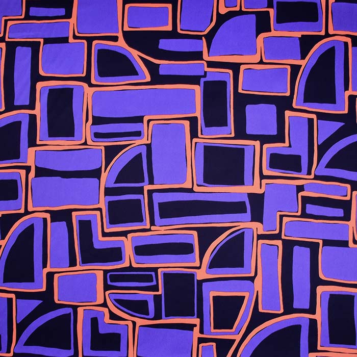 Satin, Baumwolle, geometrisch, 29820-005, violett