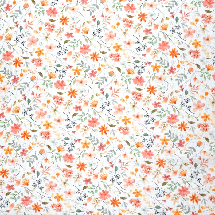 Musselin, doppelt, floral, 29821-002