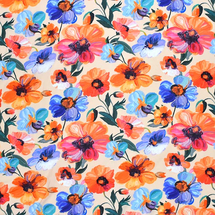 Gewebe, Viskose, digital, floral, 29827-001