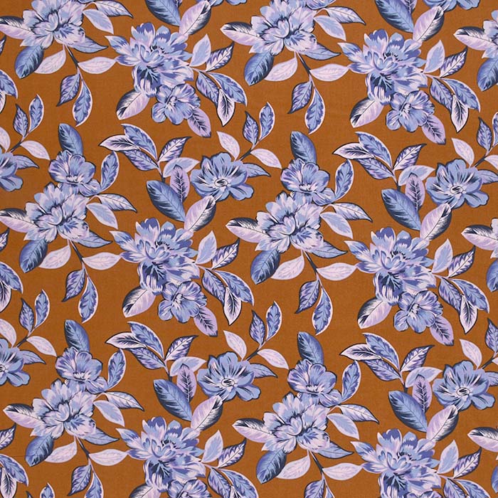 Gewebe, Viskose, floral, 29829-003, braun
