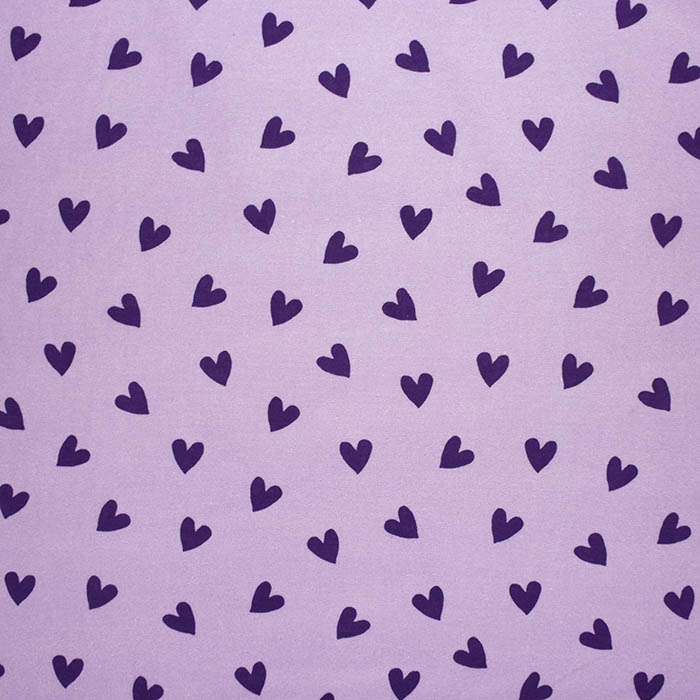 Flanell, Baumwolle, Herzen, 29832-003, violett