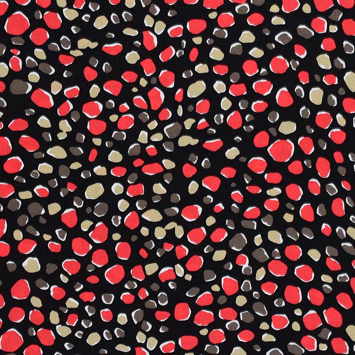 Gewebe, Viskose, Punkte, 29895-06, rot