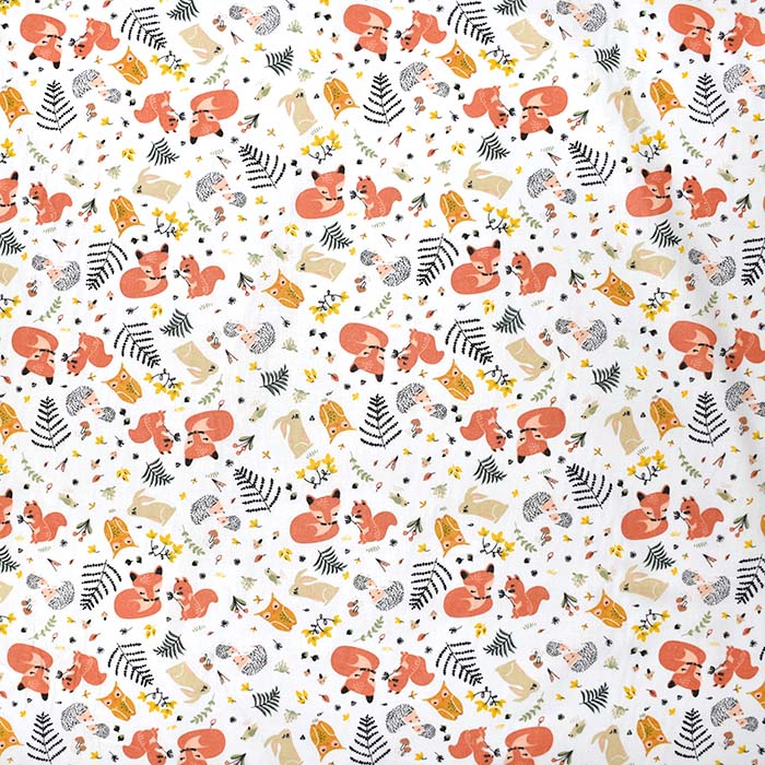 Baumwolle, Popeline, Tiere, 28636-02, gelb