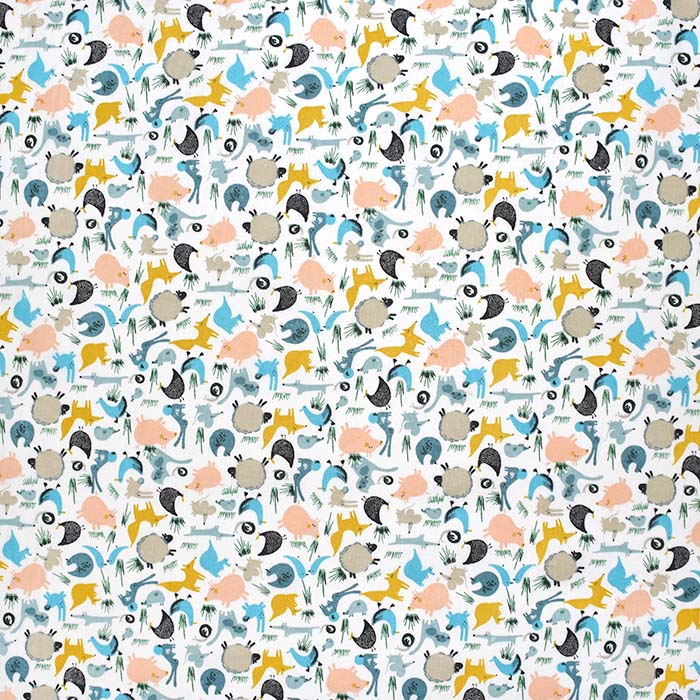Baumwolle, Popeline, Tiere, 30028-01