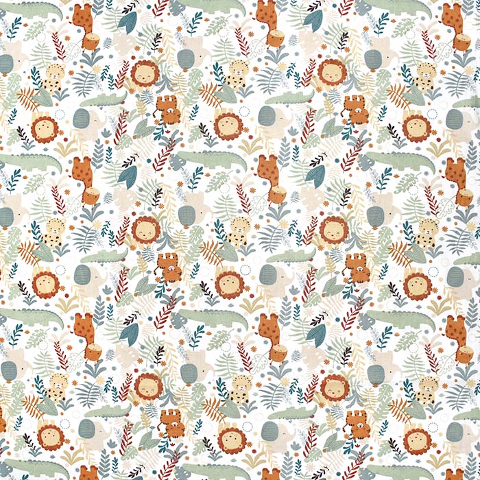 Baumwolle, Popeline, Tiere, 30035-03, mint