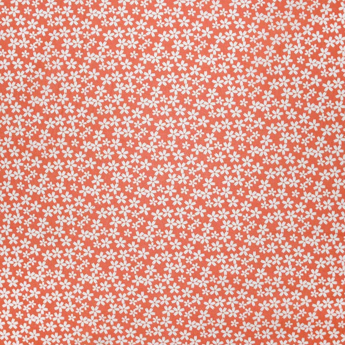 Baumwolle, Popeline, floral, 30044-03, orange-rot