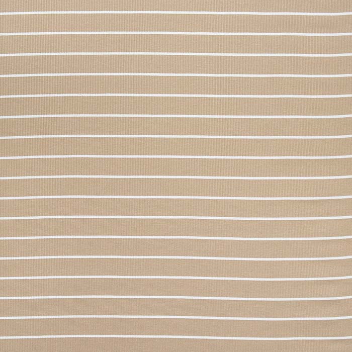 Jersey, Baumwolle, gerippt, Streifen, 30080-052, beige