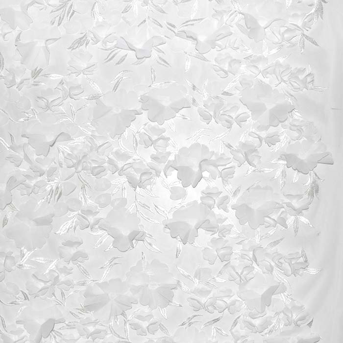 Stickerei auf Tüll, floral, 30098-010