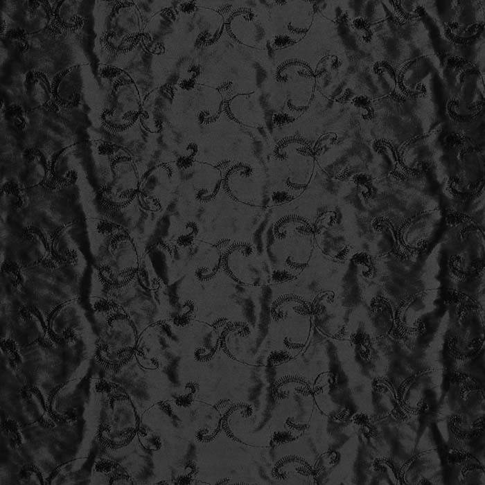 Taft, Polyester, Stickerei, 30163-022, Schwarz