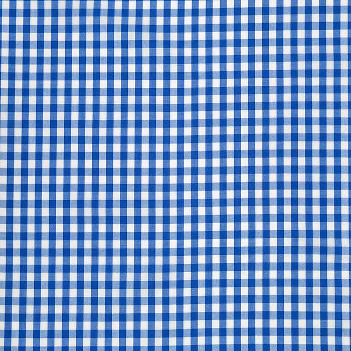Bombaž, poplin, karo, 30212-002, modra
