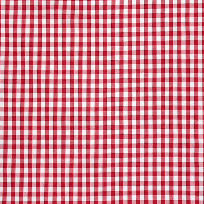 Bombaž, poplin, karo, 30212-410, rdeča