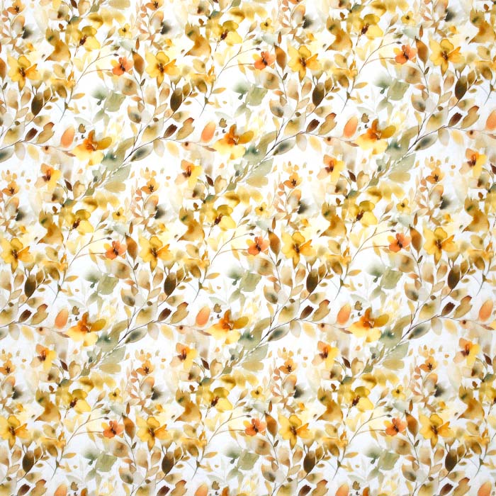 Jersey, viskoza, cvetlični, 30368-043, rumena