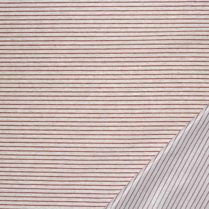 Deko, tkanina, črte, 30522-14, rdeča