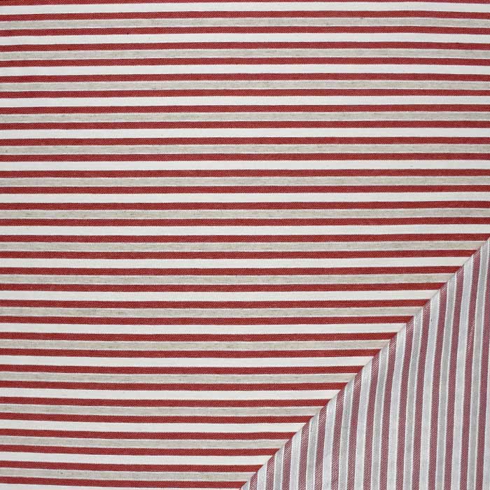 Deko, tkanina, črte, 30523-14, rdeča