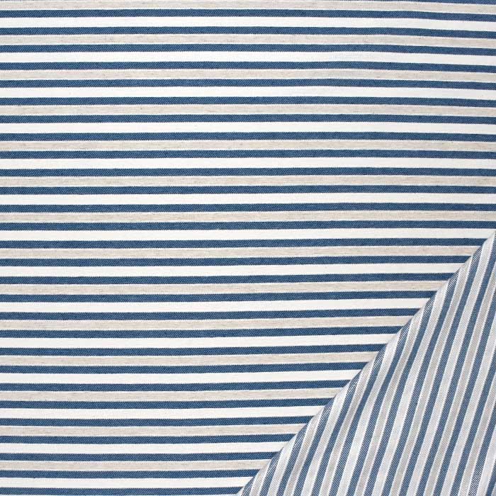 Deko, tkanina, črte, 30523-3, modra